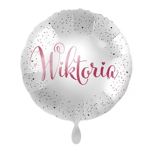 Balon imienny foliowy Wiktoria okrągły pakowany 43 cm - Balony i akcesoria - miniaturka - grafika 1