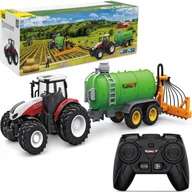 Zabawki zdalnie sterowane - 2 x ZDALNIE STEROWANY TRAKTOR Przyczepa WÓZ ASENIZACYJNY PODWÓJNE KOŁA MATA - miniaturka - grafika 1