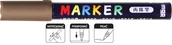 Kredki, ołówki, pastele i pisaki - M&G, Marker akrylowy 1-2 mm, brązowy metalik - miniaturka - grafika 1