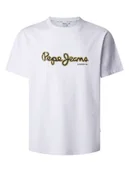 Koszulki męskie - Pepe Jeans Koszulka "Dorian" w kolorze białym - miniaturka - grafika 1