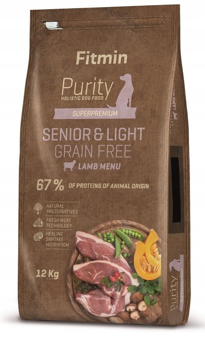 Fitmin Dog Purity Grein Free Senior&Light Lamb 12 kg