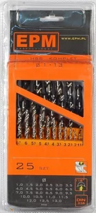 EPM Zestaw wierteł do metalu HSS 1-13mm 25szt. E-500-1225 - Wiertła - miniaturka - grafika 1