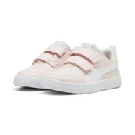 Buty dla dziewczynek - Dziecięce sneakersy Courtflex V3 PUMA Island Pink White - miniaturka - grafika 1