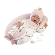 Lalki dla dziewczynek - Lalka bobas Mimi 42 cm z poduszką rogal - miniaturka - grafika 1