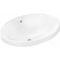 Umywalki - HANSGROHE 61058450 Xuniva D Umywalka wpuszczana w blat 55x40 bez otworu na baterię, z przelewem, SmartClean - miniaturka - grafika 1