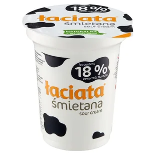 Śmietana Łaciata 18% Pasteryzowana 330G - Szybkie dania obiadowe - miniaturka - grafika 1