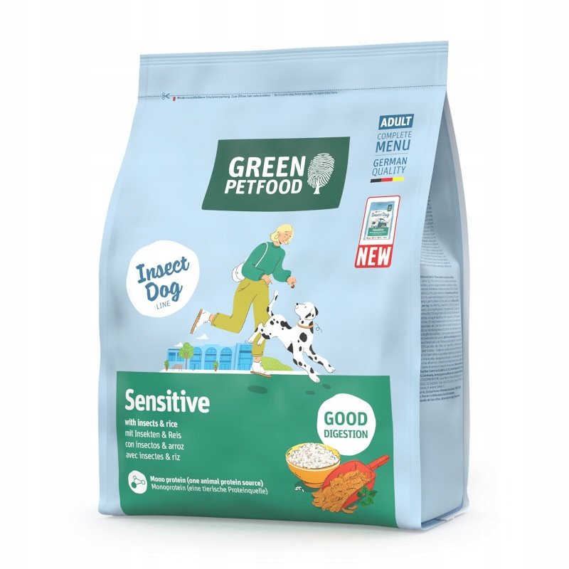 Karma dla psa GREEN PETFOOD InsectDog Sensitive z owadami i ryżem 900 g