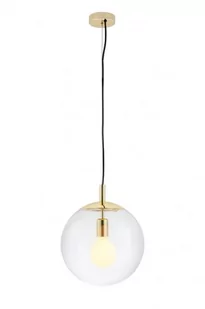 Kaspa Lampa wisząca Alur M 10737109 transparentna oprawa ze złotymi detalami - Lampy sufitowe - miniaturka - grafika 1