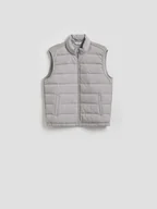 Moda i Uroda OUTLET - Reserved - Pikowana kamizelka ze stójką - jasnoszary - miniaturka - grafika 1
