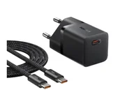 Ładowarki do telefonów - Baseus GaN5 mini 1C 25W + kabel USB-C Czarny - miniaturka - grafika 1