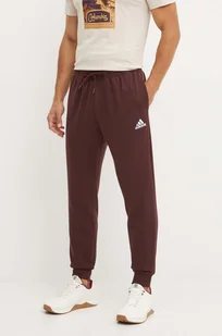 adidas spodnie dresowe Essentials kolor brązowy z aplikacją IY9086 - Spodnie męskie - miniaturka - grafika 1