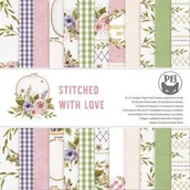 Scrapbooking - Zestaw papierów ozdobnych 15x15cm, Stitched With Love - miniaturka - grafika 1