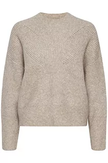 Swetry damskie - ICHI IHMYLLE LS2 sweter damski, 1304011/Oatmeal melanż, L - grafika 1