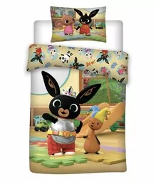Jerry Fabrics Pościel bawełniana 100x135 Królik Bing Flop słonik Sula Pando króliczek przyjaciele 5161 poszewka 40x60 - Pościel dla dzieci - miniaturka - grafika 1