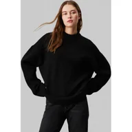 Swetry damskie - CALVIN KLEIN JEANS Sweter | Loose fit | z dodatkiem wełny - miniaturka - grafika 1