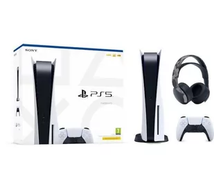 Sony PlayStation 5 (PS5) z napędem - słuchawki PULSE 3D (szary kamuflaż) - Konsole Playstation - miniaturka - grafika 1