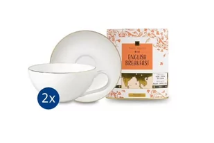 Zestaw prezent ślubny Anmut Gold Villeroy & Boch + herbata - Serwisy do kawy i herbaty - miniaturka - grafika 1