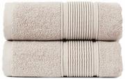 Ręczniki - Ręcznik frotte 70x140 beżowy szary bawełniany kąpielowy Naomi - miniaturka - grafika 1