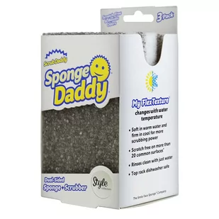 Sponge Daddy Magiczna Gąbka Grey 3Pack - Ściereczki, gąbki, czyściki - miniaturka - grafika 1