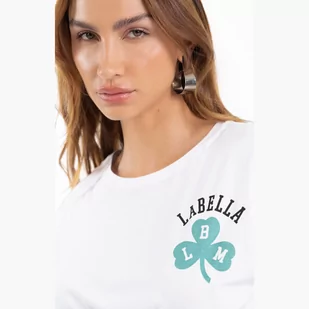 Top damski LABELLAMAFIA CROPPED CELTIC WHITE - Koszulki i topy damskie - miniaturka - grafika 3