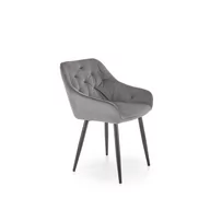 Krzesła - Krzesło Metalowe K-487 Czarny / Popiel Halmar - miniaturka - grafika 1