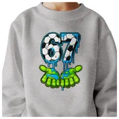 Bluzy dla dziewczynek - BLUZA DZIECIĘCA 67 SIX SEVEN PIŁKA VIRAL DLA CHŁOPCA DZIEWCZYNKI 134-140 - miniaturka - grafika 1