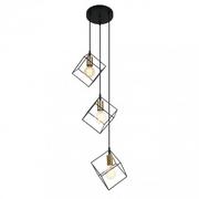 Lampy sufitowe - Italux Morestel lampa wisząca 3-punktowa MDM-4244/3 BK+BRO MDM-4244/3 BK+BRO - miniaturka - grafika 1