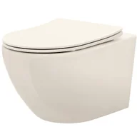 Miski WC - Rea Misa WC podwieszana REA Carlo Mini Rimless Ecru - miniaturka - grafika 1