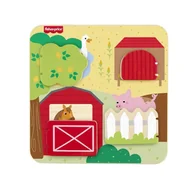 Puzzle - Puzzle Fisher-Price Drewniana tablica ze zwierzątkami Mattel - puzzle - miniaturka - grafika 1