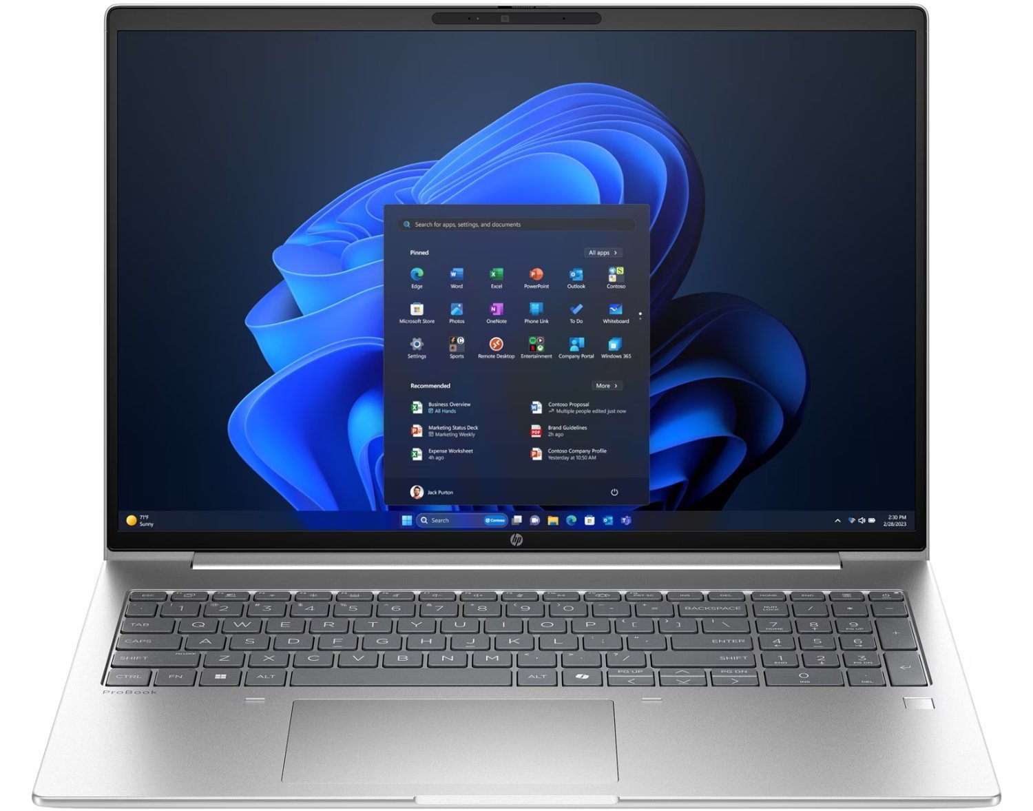 HP ProBook 4 G1a Notebook AI - AMD Ryzen 7 250 / 3.3 GHz - Win 11 Pro - Radeon 780M - 32 GB RAM - 1 TB SSD NVMe - 40.6 cm 16