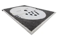 Dywany dla dzieci - Dywan dziecięcy JOY Owl sowa, dla dzieci - Strukturalny, dwa poziomy runa / krem szary 140x190 cm - miniaturka - grafika 1