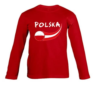 Supportershop supportershop 4 Shirt Polen L/S dzieci 4 chłopcy, biały, FR: S (Producent rozmiar: 4 lata) 5060542525152 - Koszulki dla chłopców - miniaturka - grafika 1