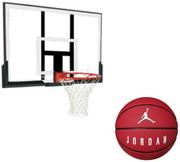 Koszykówka - Spalding Zestaw do koszykówki Tablica Obręcz NBA Acrilic Combo + Piłka - miniaturka - grafika 1