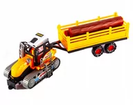 Samochody i pojazdy dla dzieci - Duży Traktor Z Drewnem Na Przyczepie Różne Kolory - miniaturka - grafika 1