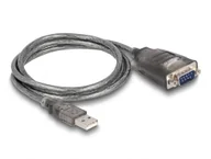Adaptery i przejściówki - DeLOCK 61400 zmieniacz płci / kabli USB A RS-232 Czarny - miniaturka - grafika 1