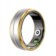 Smartband - Smartring Inteligentny pierścionek Tętno Kroki Silver&Gold r. 7 - miniaturka - grafika 1
