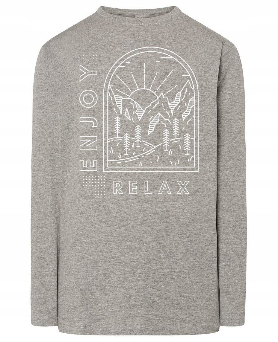 Longsleeve fajny nadruk ENJOY RELAX GÓRY r.XXL