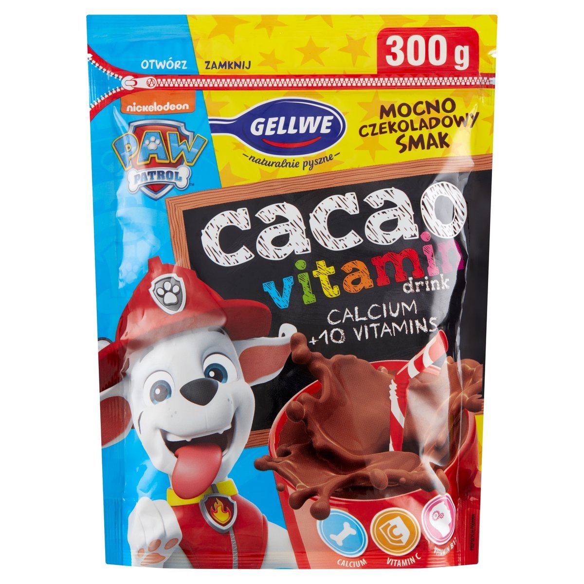 Psi Patrol Gellwe Cacao Rozpuszczalny Napój Kakaowy 10 witamin wapń 300g