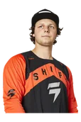 Odzież motocyklowa - Bluza Cross Shift Black Label Veem Czarny/PomarańczowyL - miniaturka - grafika 1