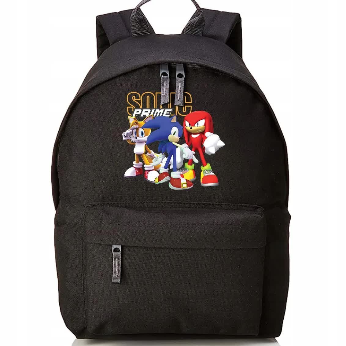 Plecak Szkolny Czarny Do Szkoły SONIC PRIME Na Wycieczkę Filmowe Bajkowe Wz