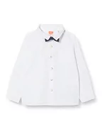Bluzki dla niemowląt - KOTON Bowtie Neck Long Sleeve Shirt Koszula męska, Biały (000), 24/36 mesi - miniaturka - grafika 1