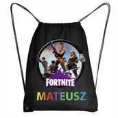 Plecaki worki - Worek Szkolny Workoplecak WF Do Przedszkola Szkoły FORTNITE + IMIĘ - miniaturka - grafika 1