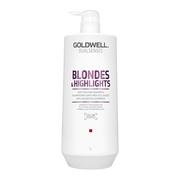 Szampony do włosów - Goldwell Dualsenses Blondes &amp Highlights szampon neutralizujący 1000ml - miniaturka - grafika 1