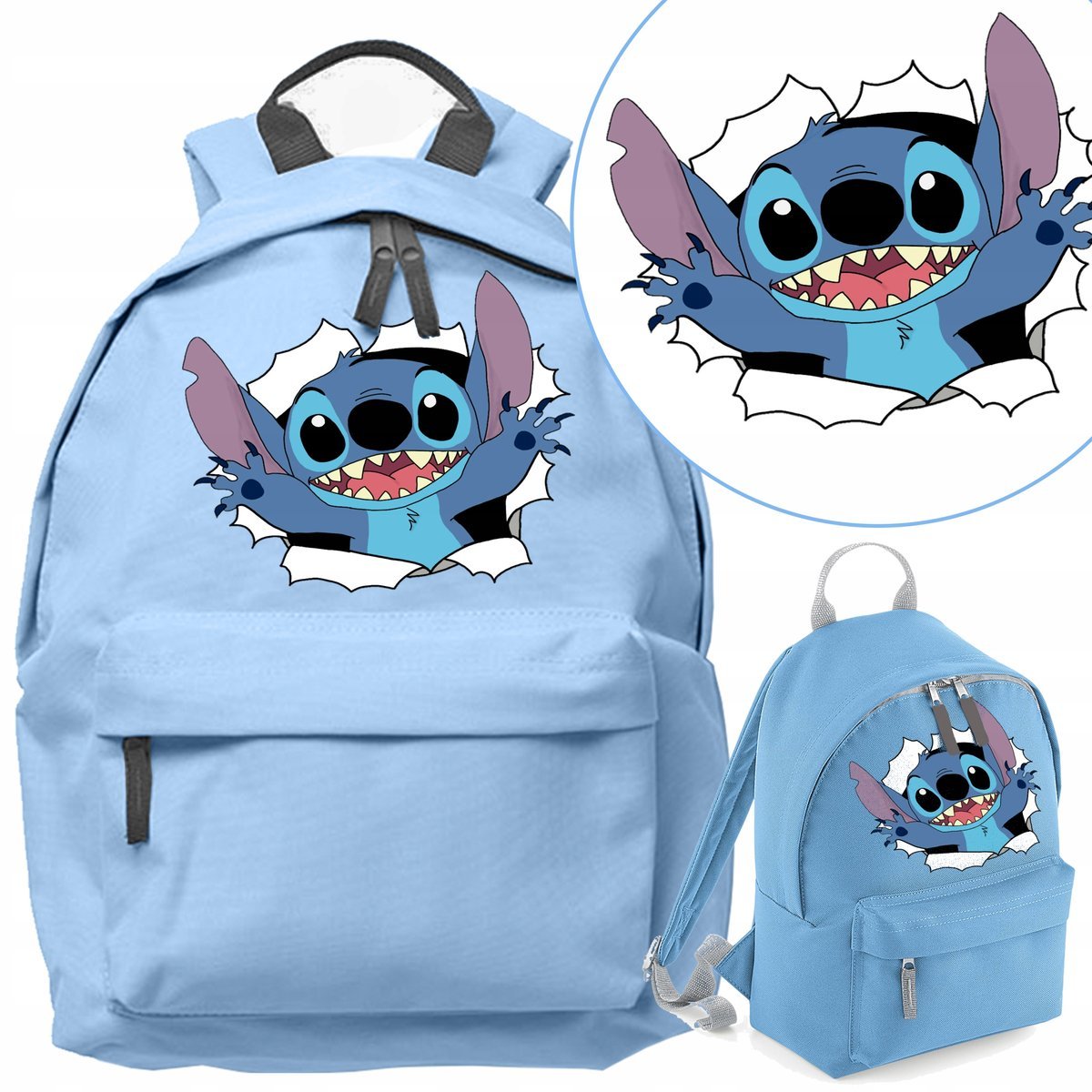 PLECAK SZKOLNY Niebieski Dla Fana STITCH Do Szkoły Na Prezent Święta Wzory