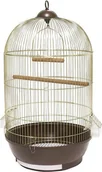 Klatki i wyposażenie dla ptaków - Panama Pet Klatka dla ptaków 40x40x70 cm złoto/brązowa - miniaturka - grafika 1