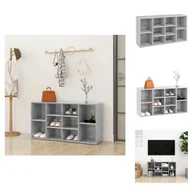 Szafki na buty - vidaXL Ławka na buty betonowa szara 103x30x54,5 cm materiał drewnopochodny - Stojaki i szafki na buty - miniaturka - grafika 1