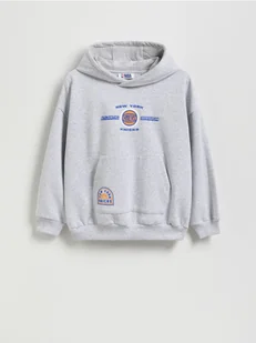 Reserved - Bawełniana bluza NBA - jasnoszary - Bluzy dla chłopców - miniaturka - grafika 1