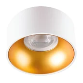 Oprawy, klosze i abażury - Kanlux Oprawa sufitowa punktowa natynkowa biało-złota MINI RITI GU10 WG 27576 27576 - miniaturka - grafika 1