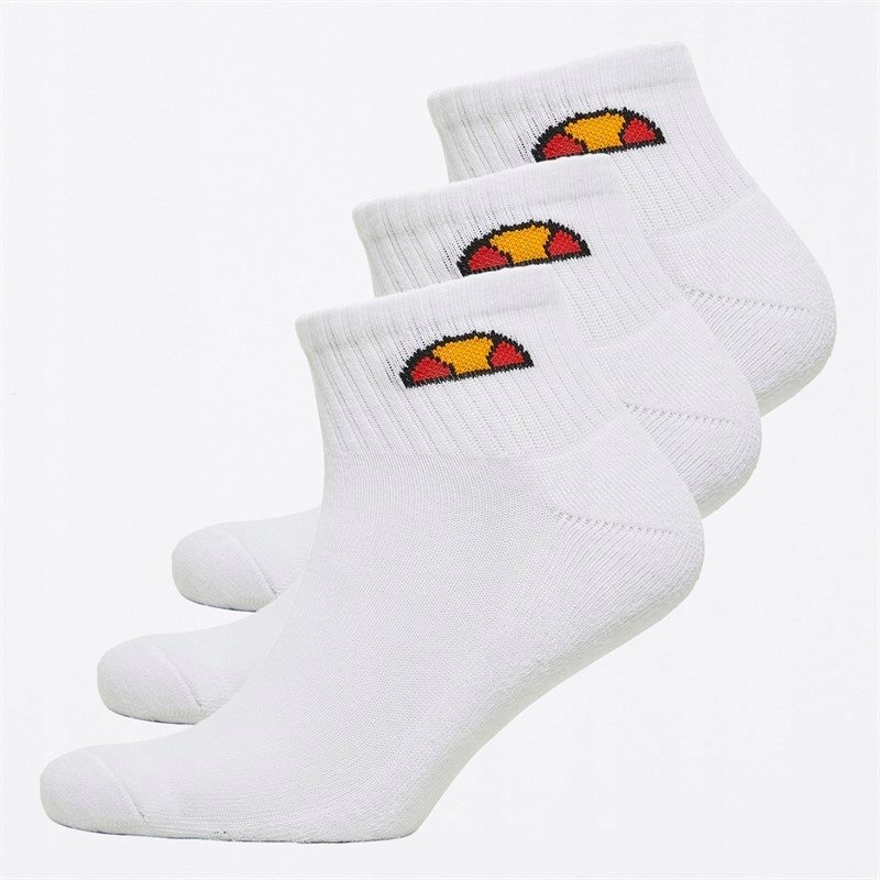 SKARPETKI MĘSKIE ELLESSE BIAŁE 3-PAK KRÓTKIE Socks 3-Pack White 43-46