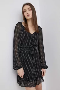Sukienki - Vero Moda sukienka kolor czarny mini rozkloszowana - grafika 1